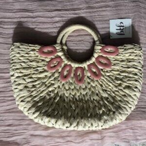 Beyond the Beach Tote Bag Womens Camille Pure Straw Handbag